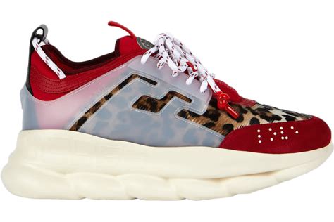 versace chain reaction cheetah|Versace Chain Reaction Red Cheeta Men's .